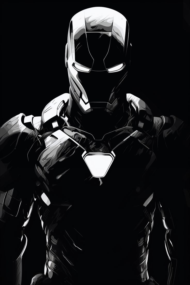 Black and chrome armoured trading robot