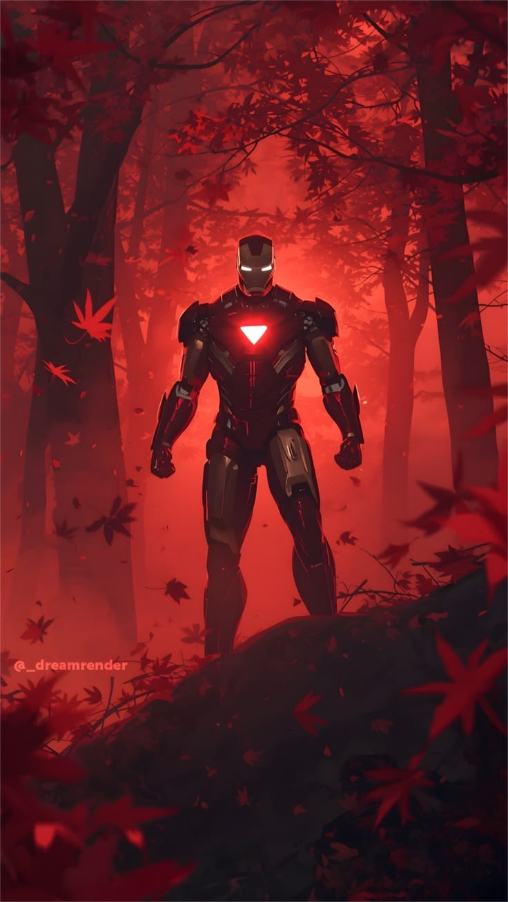 Armoured AI trading suit powering up